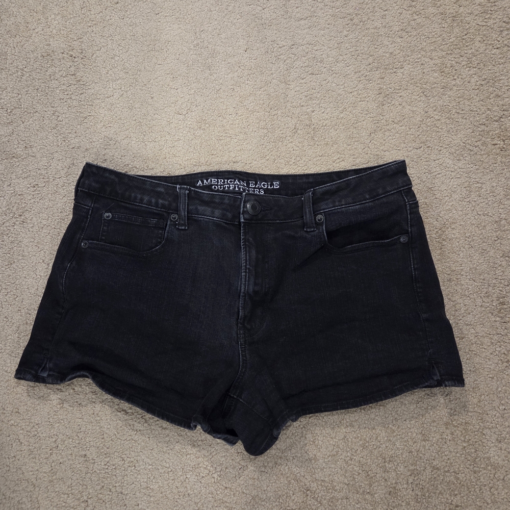 American Eagle Outfitters Black Denim Shorts for Women